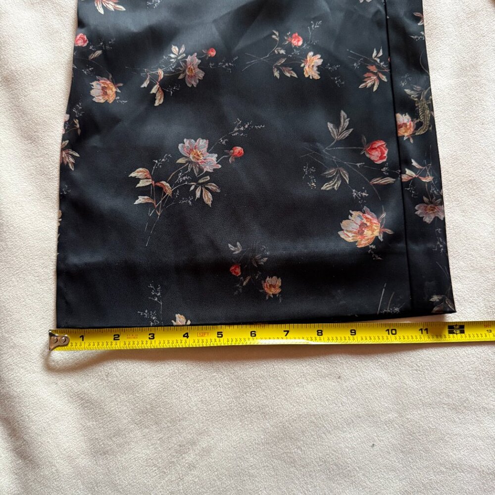 All Saints Black Floral Satin Trousers - Picture 10 of 11